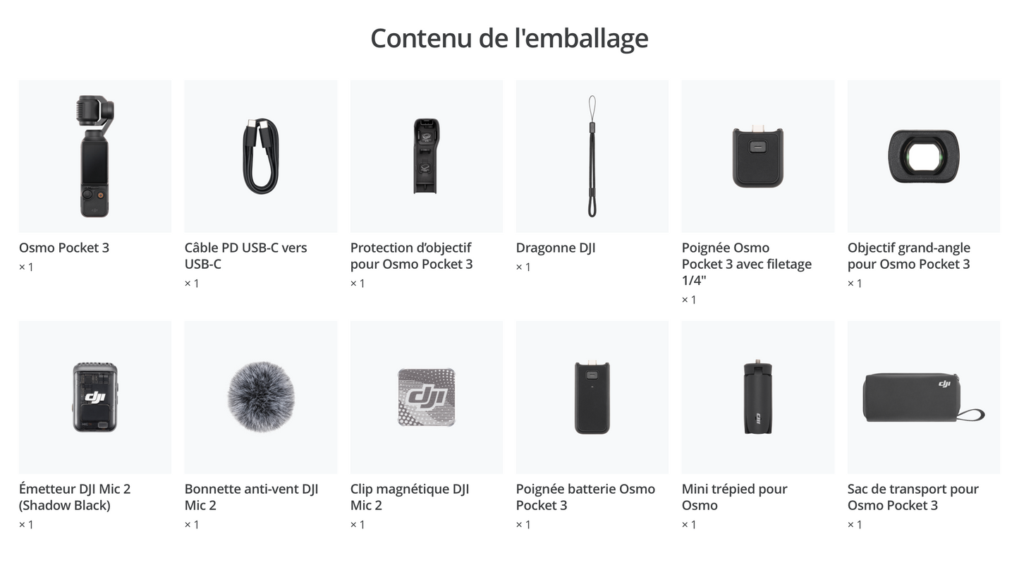 DJI OSMO Pocket 3 - Bundle Créateur